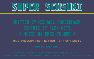 Super Sensori atari screenshot